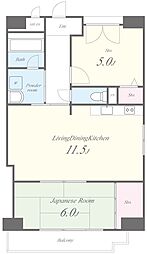 グランミッシェル 2LDKの間取図画像