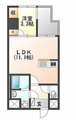 ショーンズ元町 1LDKの間取図画像