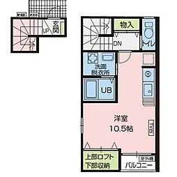 キャッスルワン 1Kの間取図画像