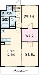 フォルテ 2LDKの間取図画像