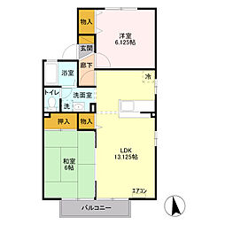 アネックス　Ｂ 2階2LDKの間取り