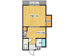 メゾン千 1DKの間取図画像