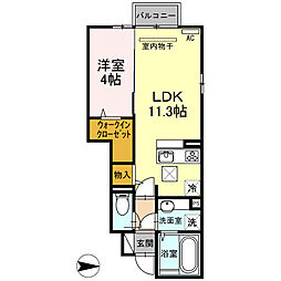 HN'sディールームイン楡 1LDKの間取図画像