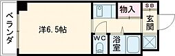 ラフィーネ枚方 1階1Kの間取り