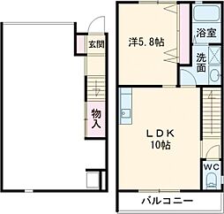ガレージハウスエスポワール 1LDKの間取図画像