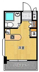 ロマネスク博多駅前 ワンルームの間取図画像