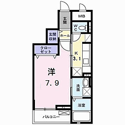 キャピタルEX 1Kの間取図画像