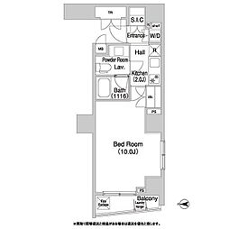 コンフォリア押上 1Kの間取図画像