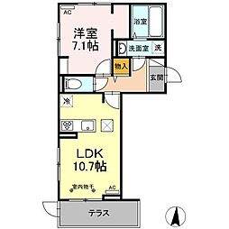 コンフォース 1LDKの間取図画像