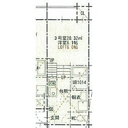 Y’s stage 吹上 2階1Kの間取り