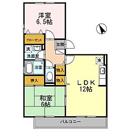 フロンティア・エス 2LDKの間取図画像