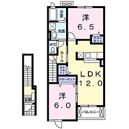 カーサ・エテルノ2 2LDKの間取図画像