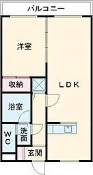 ロワールレジデンス七番館 1LDKの間取図画像