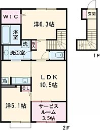 間取図画像 2LDK