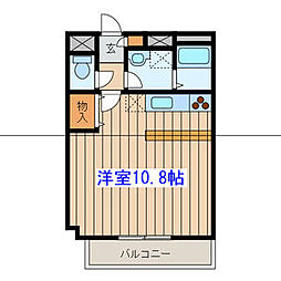 フォンテーヌ守口 ワンルームの間取図画像