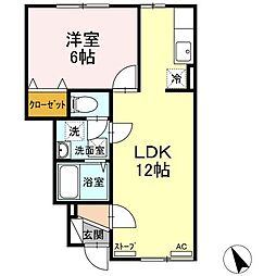 ポアナ2 1LDKの間取図画像