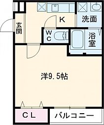 フジパレス堺浅香2番館 1Kの間取図画像
