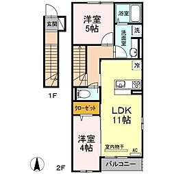 G-style 2LDKの間取図画像
