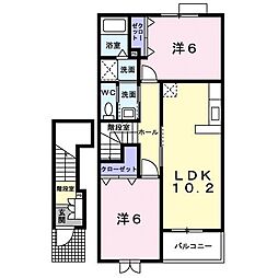 ブリッサベルデA 2LDKの間取図画像