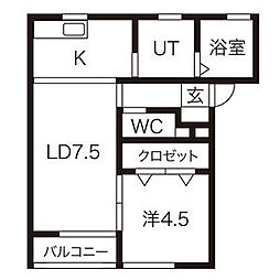 間取図画像 1LDK