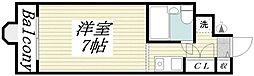 神戸市西神・山手線 名谷駅 バス5分 白川台センター下車 徒歩3分の賃貸マンション 5階ワンルームの間取り