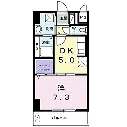 シティフラット 1DKの間取図画像