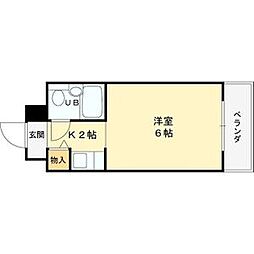 インペリアル関西エアポートC棟 1Kの間取図画像