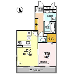 京阪宇治線 木幡駅 徒歩10分の賃貸アパート 1階1LDKの間取り