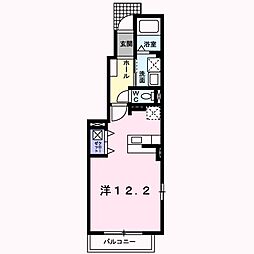 プライジア・SB ワンルームの間取図画像