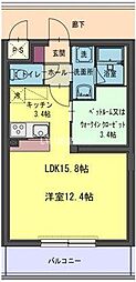 コルトーナ壱番館 1SKの間取図画像