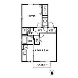 パプリカ 1LDKの間取図画像