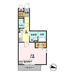 カーサ・セレーノ 1Kの間取図画像