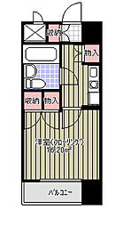 ラ・レジダンス・ド仙台 1Kの間取図画像