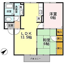 フロンティアエス2 2LDKの間取図画像