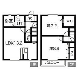 サングレース 2LDKの間取図画像
