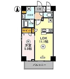 HABITAT平野 1LDKの間取図画像