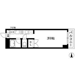 ヴァンヴェール名古屋(プラン利用可) 2階ワンルームの間取り