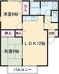 フィールド・リバー2 2LDKの間取図画像