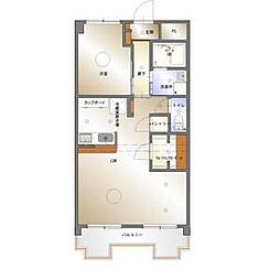 矢野マンション 3階1LDKの間取り