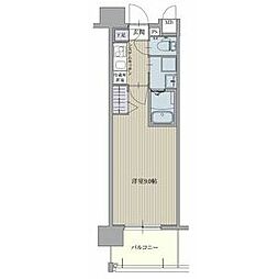 パルティール浅間町 1Kの間取図画像