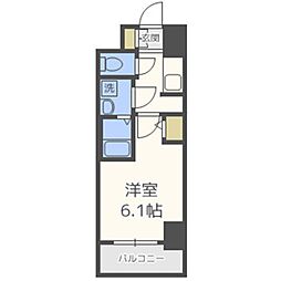 Osaka Metro四つ橋線 四ツ橋駅 徒歩8分の賃貸マンション 10階1Kの間取り