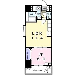 ハピーディラレジデンス 1LDKの間取図画像