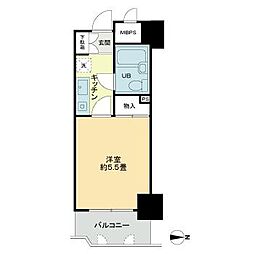 ダイアパレスプレステージ上杉 1Kの間取図画像