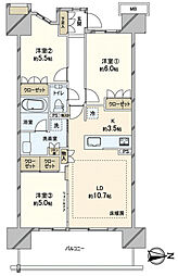 プレミスト湘南辻堂フォレストフェイス 3LDKの間取図画像