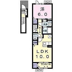アスペンベール1 1LDKの間取図画像