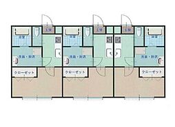 ベル八千代 2階1Kの間取り