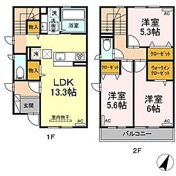 D′PremiumA棟 3LDKの間取図画像
