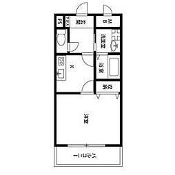 Amourヴィラ大塚 1Kの間取図画像