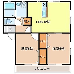 間取図画像 2LDK