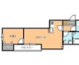 ルピナス横手南町1 1LDKの間取図画像